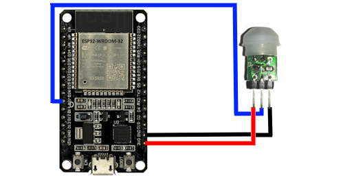 AM312 PIR bewegingssensor aansluiten op ESP32